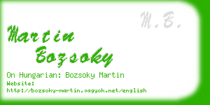 martin bozsoky business card